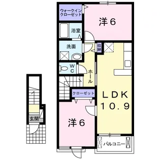 ソレイユ アサ【202号室】の間取り