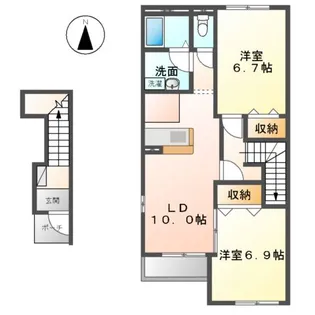 FRECCIA(フレシア)【2階】の間取り