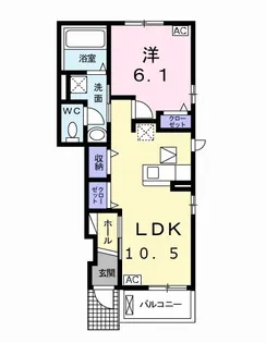 Lumiere(ルミエール)Ⅱ【1階】の間取り