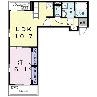 AFCレジデンス・登呂B【2階】の間取り