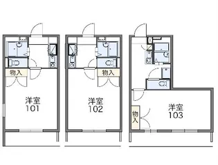 レオパレスストリーム【301号室】の間取り
