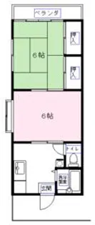 シティハイム新井【206号室】の間取り