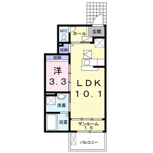 リトルグローブⅠ【1階】の間取り