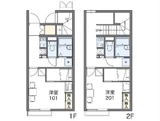 レオパレス東上宿【1階】の間取り