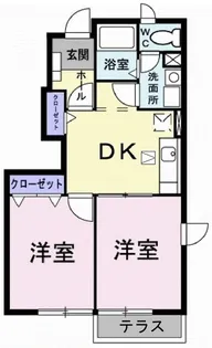 ルークスカイヒル【1階】の間取り
