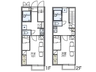 レオパレススミヨシ【2階】の間取り