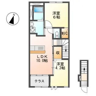 プレシャスワンⅡ(precious one Ⅱ)【2階】の間取り