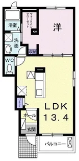 グレイスヴィラ大森A【1階】の間取り