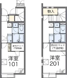 レオネクストレーベン【107号室】の間取り