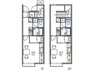 レオパレスサウスウッド【204号室】の間取り
