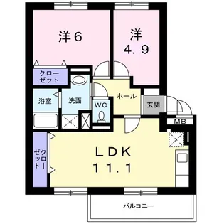 スリーサーティM【1階】の間取り