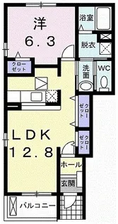 グランシャリオ【1階】の間取り