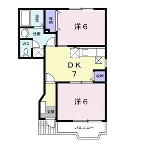 ニュークレストール七福【1階】の間取り
