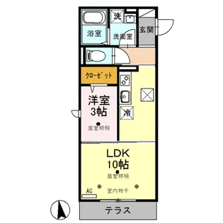 コリーヌ【105号室】の間取り