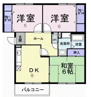 ボナール山の手パートⅡ【2階】の間取り