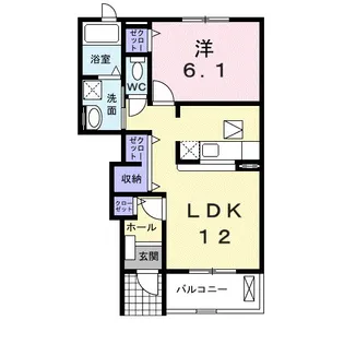 カサブランカ リリーⅡ【1階】の間取り