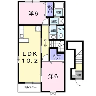シーエムケーハイムA【2階】の間取り