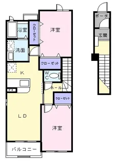 サニープラシードB【2階】の間取り