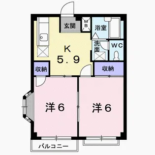 エルディムツチヤB【1階】の間取り