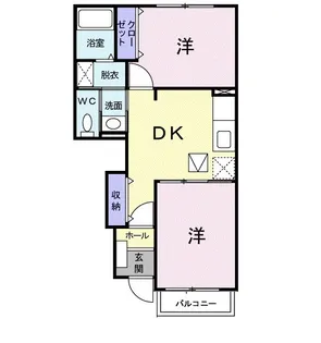 アフェットC【1階】の間取り