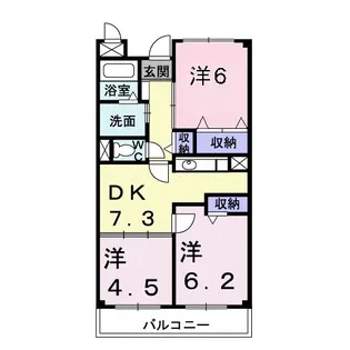 サンプラザ出口【3階】の間取り