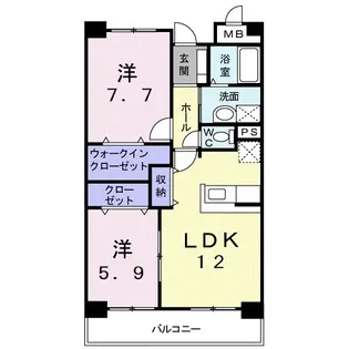 ボナール諏訪【2階】の間取り