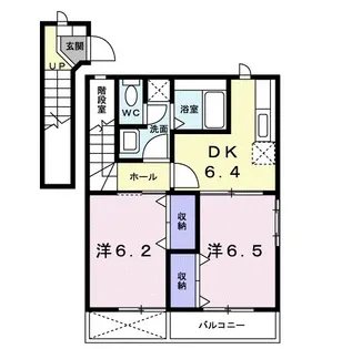プリムヴェールB【2階】の間取り