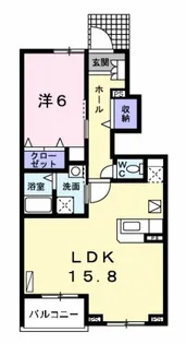 ボンヌシャンス c【1階】の間取り