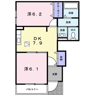 カルムメゾン【1階】の間取り