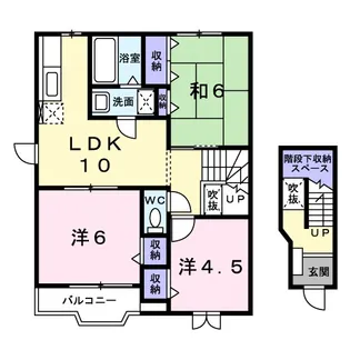 エスポワールB【2階】の間取り