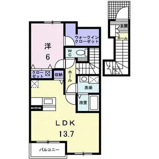 Fiore.Placido蘭【2階】の間取り