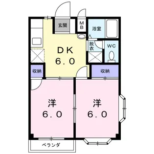 アビーロードB【2階】の間取り