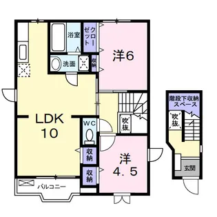 メゾンソレイユ Ⅳ【2階】の間取り