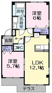 ビオラ館【1階】の間取り