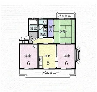 クレセントフジ A【2階】の間取り