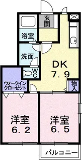レジデンスアクティブI【1階】の間取り