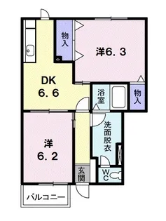 サンアメニティ秋の里B【1階】の間取り