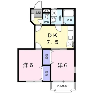 グラン・シエルA【1階】の間取り