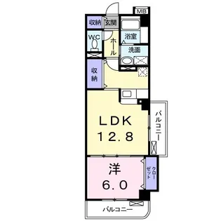 プラシード・アルバ【4階】の間取り