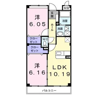 メゾン見川【3階】の間取り