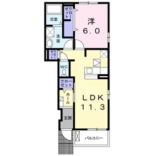 フォレスト【1階】の間取り