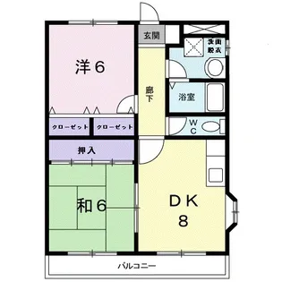 ウェルスハイツ【2階】の間取り