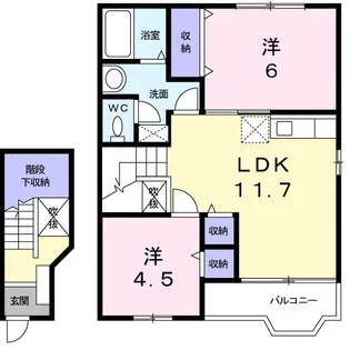 サニー・スクエアⅡ【2階】の間取り