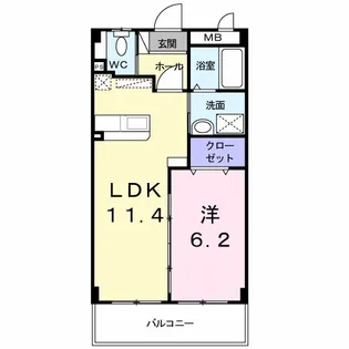 クール グラン ヒガ【2階】の間取り