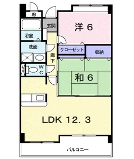 パーク エレガンス K.T【6階】の間取り