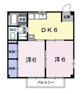 ヒルズ鳴海A【2階】の間取り