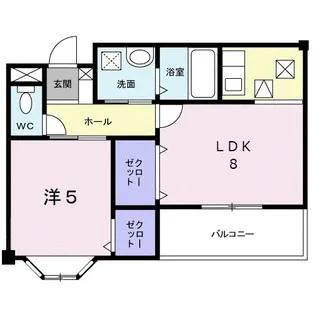 パレ・ニューみやの【1階】の間取り