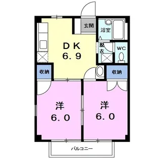 コーポ藤【2階】の間取り
