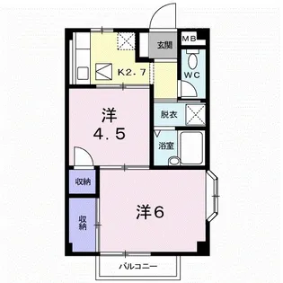 セントラルシティⅡ【1階】の間取り