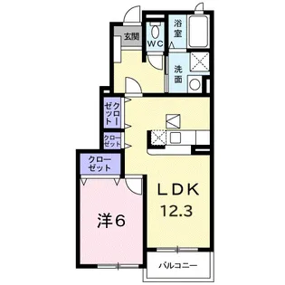 ラフィネ アン【1階】の間取り